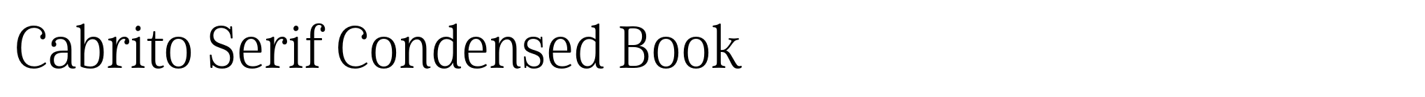 Cabrito Serif Condensed Book image